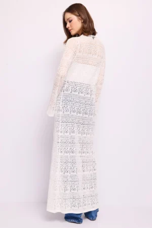 Cardigan blanco de punto