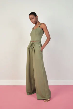 Pantalón en felpa de algodón